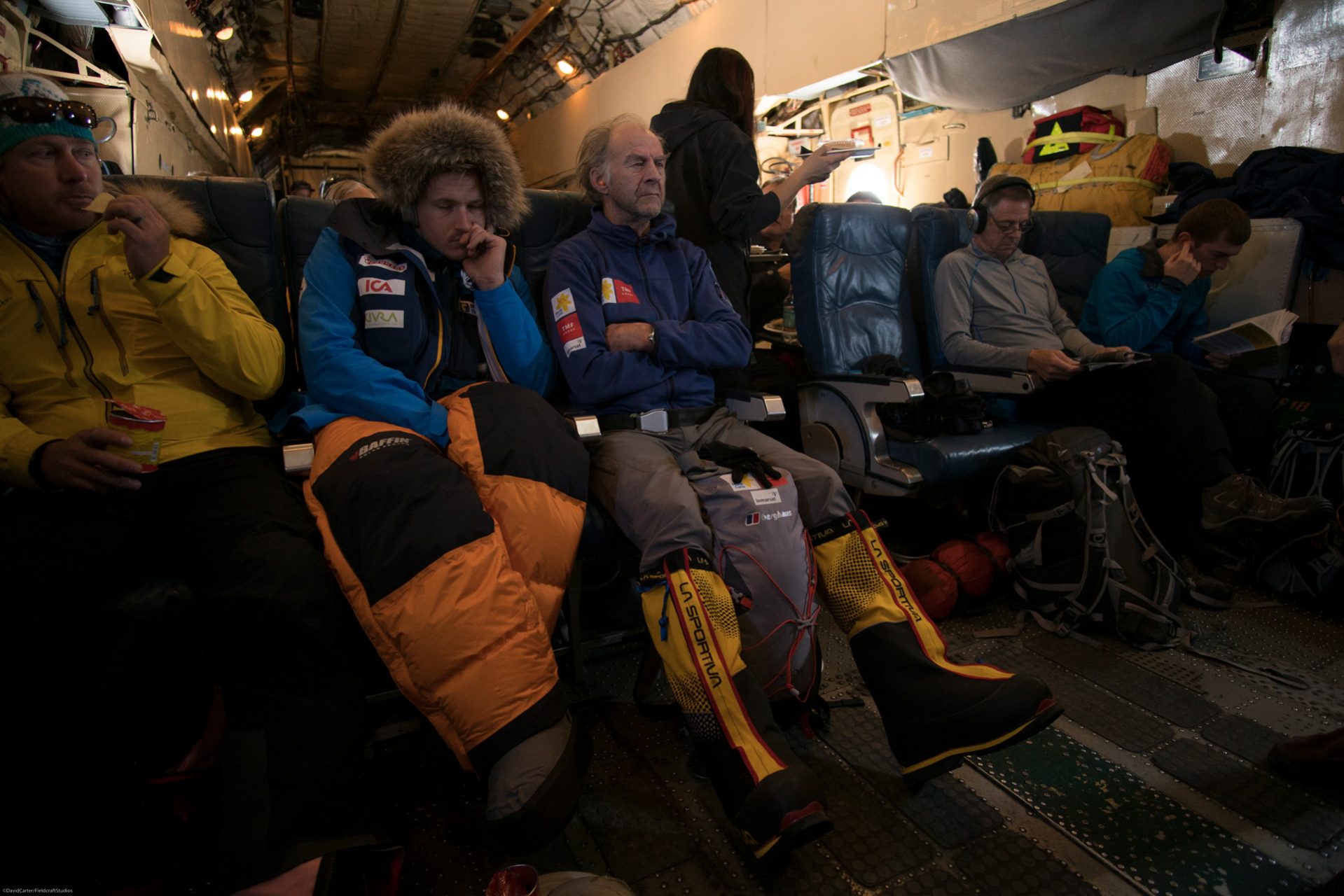 Filming with Ranulph Fiennes - Fieldcraft Studios flying to Antarctica