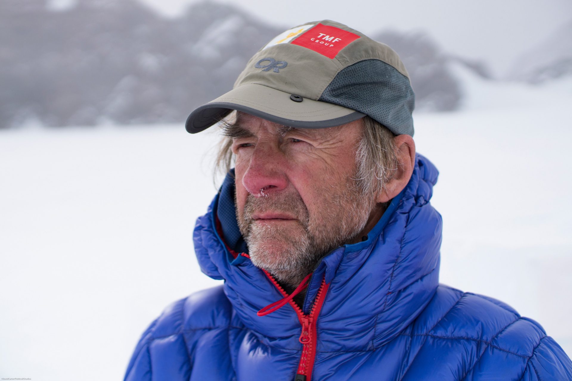 Filming with Ranulph Fiennes in Antarctica - just before climb of Mount Vinson